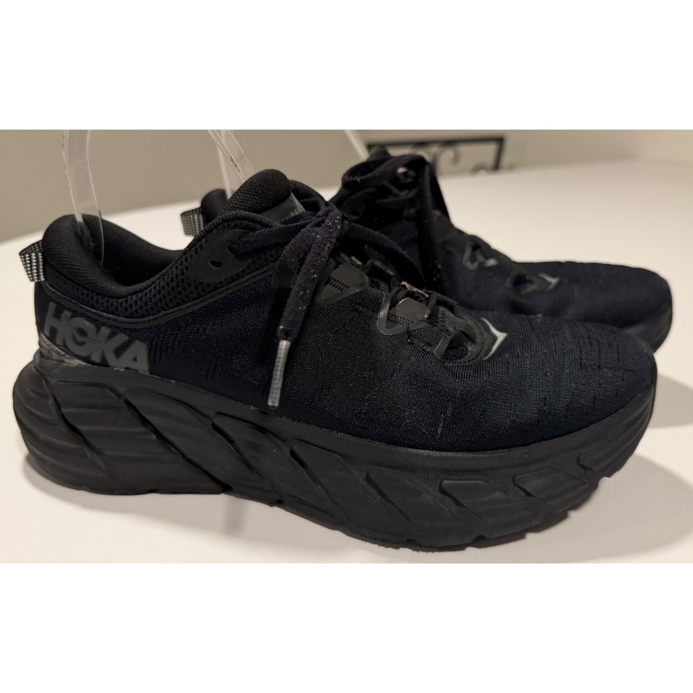 Hoka One One Gaviota 3 Black Black Running Shoes Womens 8 1113521 BBLC
